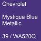 Preview: Chevrolet, Mystique Blue Metallic, 39 / WA520Q.